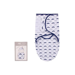 Buy mustache Luvable Friends Bebe Comfort Wrap Swaddle Blanket (0-3 Months)