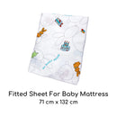 My Bunny Friend Fitted Sheet For Baby Mattress (Bunny Party) (71x132cm)-3
