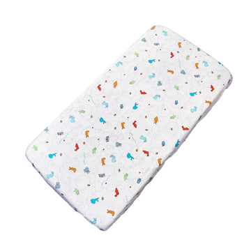 My Bunny Friend Fitted Sheet For Baby Mattress (Bunny Party) (71x132cm) - 0