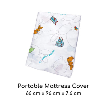 My Bunny Friend Portable Mattress Cover (Bunny Party)(66x96x7.6cm) - 0