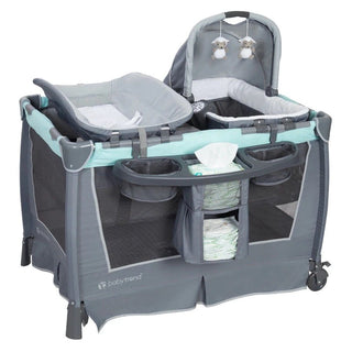 Buy hint-of-mint-py75c56c Baby Trend Simply Smart™ Nursery Center (Whisper Grey) FREE 2" Foam Playpen Mattress