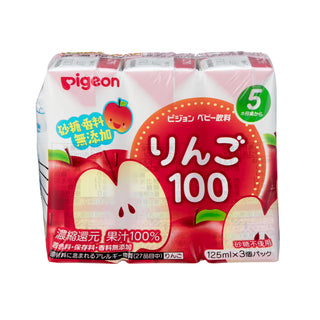 Buy apple [Made in Japan] Pigeon Baby Juice 125ml x 3 (Promo)