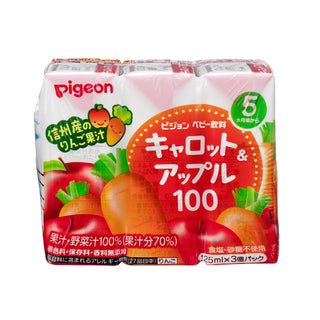 Buy apple-carrot [Made in Japan] Pigeon Baby Juice 125ml x 3 (Promo)