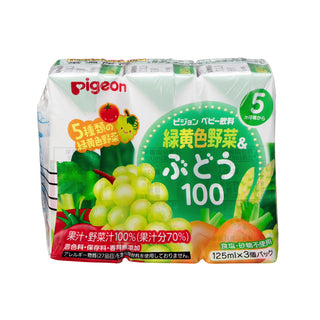 Buy vegetable-grape [Made in Japan] Pigeon Baby Juice 125ml x 3 (Promo)