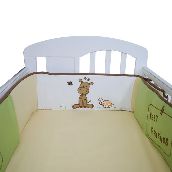 Babydreams 100% Cotton Bumper Set with Embroidery - 25x200cm x 2 Half Bumper