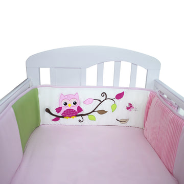 Babydreams 100% Cotton Bumper Set with Embroidery - 25x200cm x 2 Half Bumper - 0