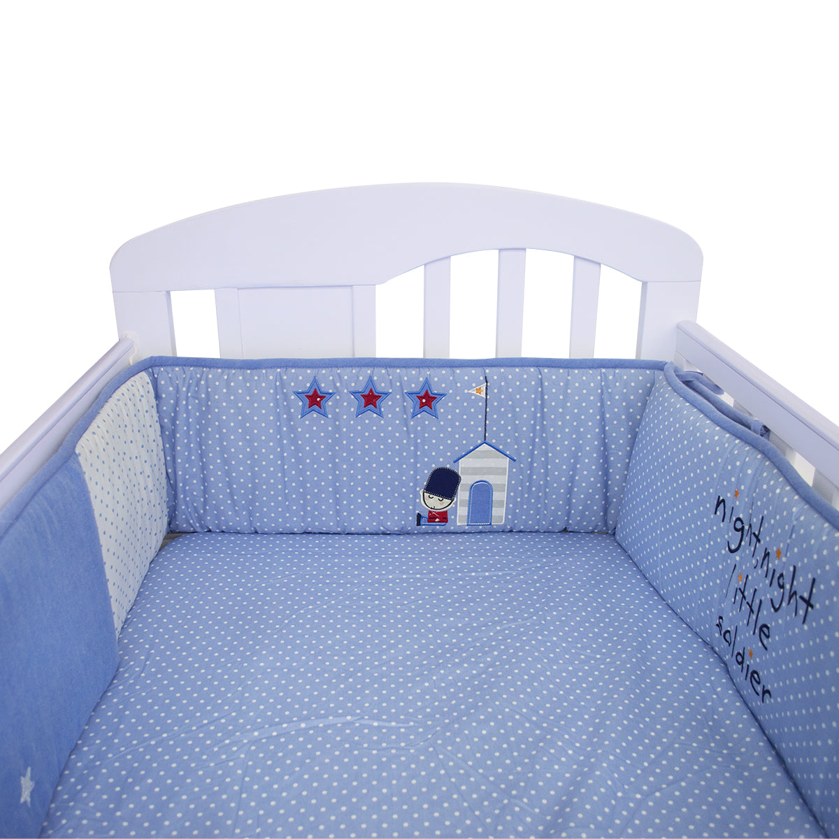 Babydreams 100% Cotton Bumper Set with Embroidery - 25x200cm x 2 Half Bumper