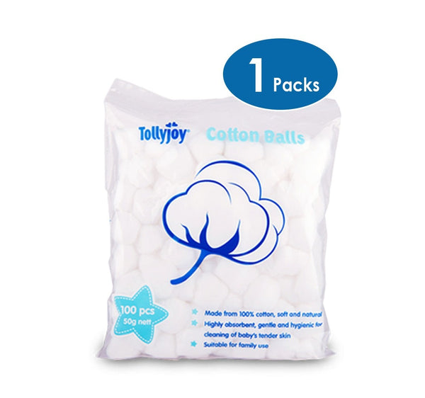 Tollyjoy Cotton Balls 100pcs (1pack / 4packs / 5packs / 10packs) (Promo)