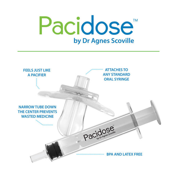 Dr Brown's Pacidose Liquid Medicine Dispenser Combo Pack (2 Pacifiers, 1 Syringe)