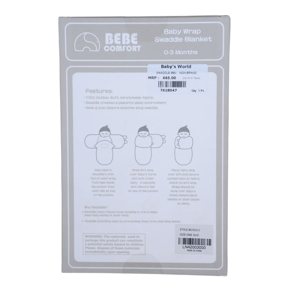 Luvable Friends Bebe Comfort Wrap Swaddle Blanket (0-3 Months)