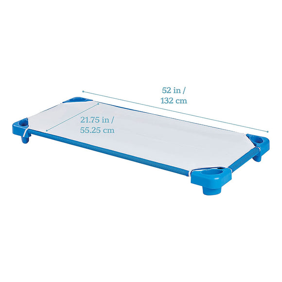 (Pre-Order) ECR4Kids Standard Cot Sheet with Elastic Straps - Polyester-Cotton Blend - Reusable Rest Cot Sheet for Naptime