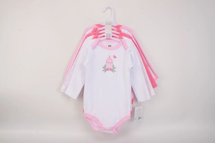 Hudson Baby 5pcs Bodysuit With Long Sleeve (Girl)(0-3m/3-6m/6-9m/9-12m) - 0