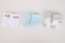 Hudson Baby 3pcs Terry Socks With Non-Skid (0-6M)-14