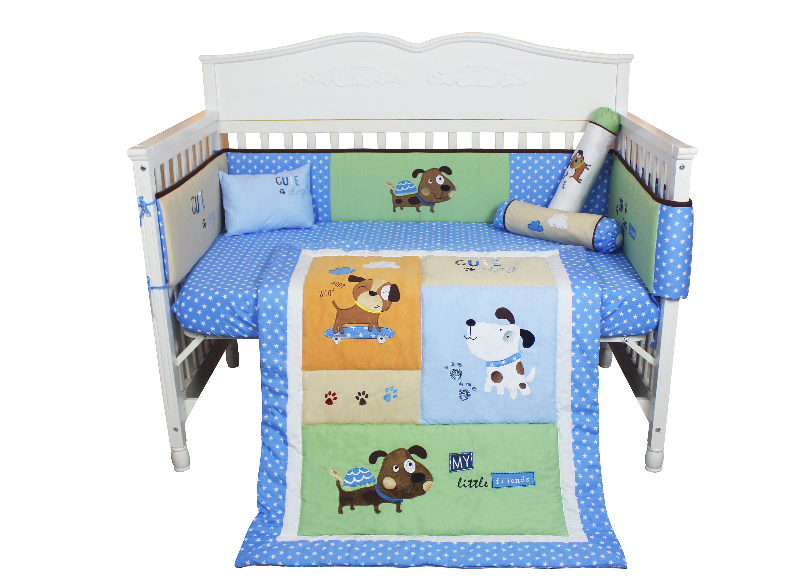 Babydreams 100% Cotton 7 pcs Bedding Set with Embroidery