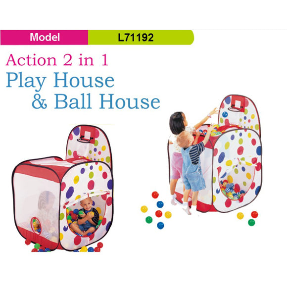 BabyOne Action 2-in-1 Play Tent House and Ball Pit