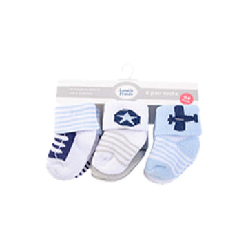 Luvable Friends 6pcs Baby Terry Socks - 0