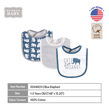 Hudson Baby 3PC Interlock Bib - 0