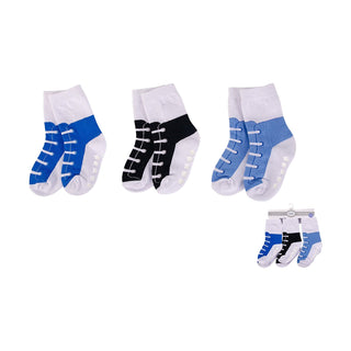 Luvable Friends 3pcs Socks With Non-Skid (0-36 Months)