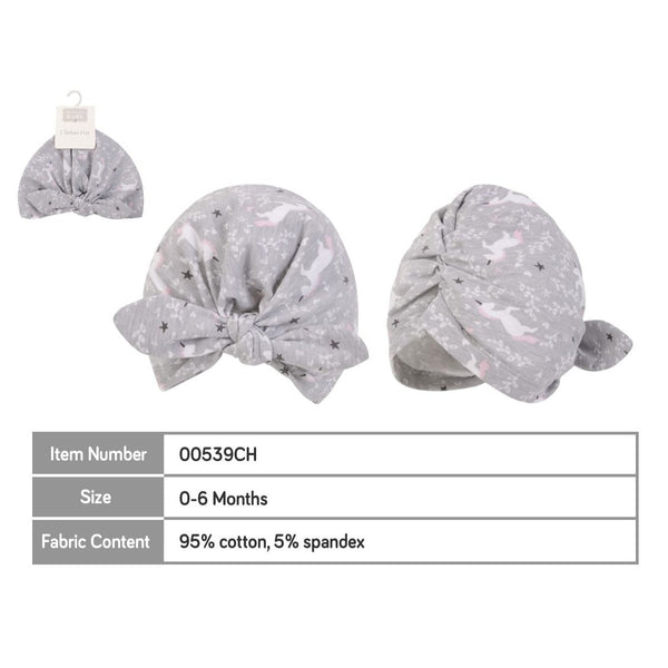 Hudson Baby 1pc Turban Cap (0-6m)