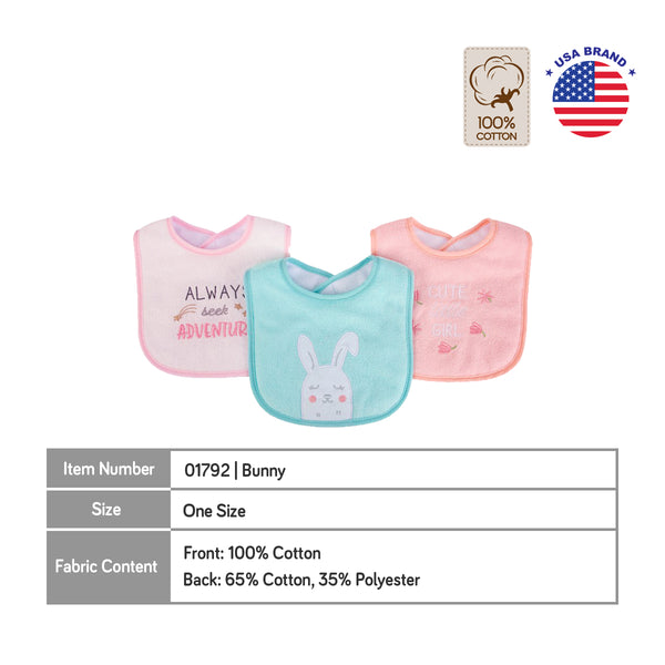 Luvable Friends 3PC Emb Bib with Polyfill
