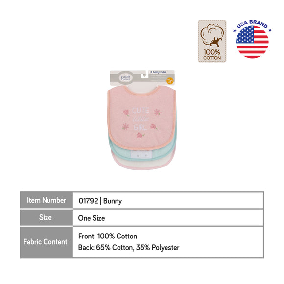 Luvable Friends 3PC Emb Bib with Polyfill