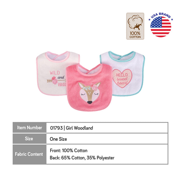Luvable Friends 3PC Emb Bib with Polyfill