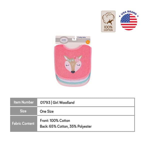 Luvable Friends 3PC Emb Bib with Polyfill