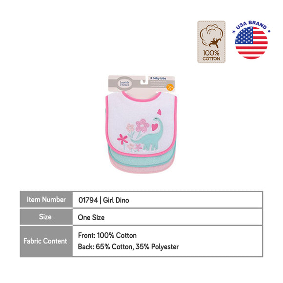 Luvable Friends 3PC Emb Bib with Polyfill