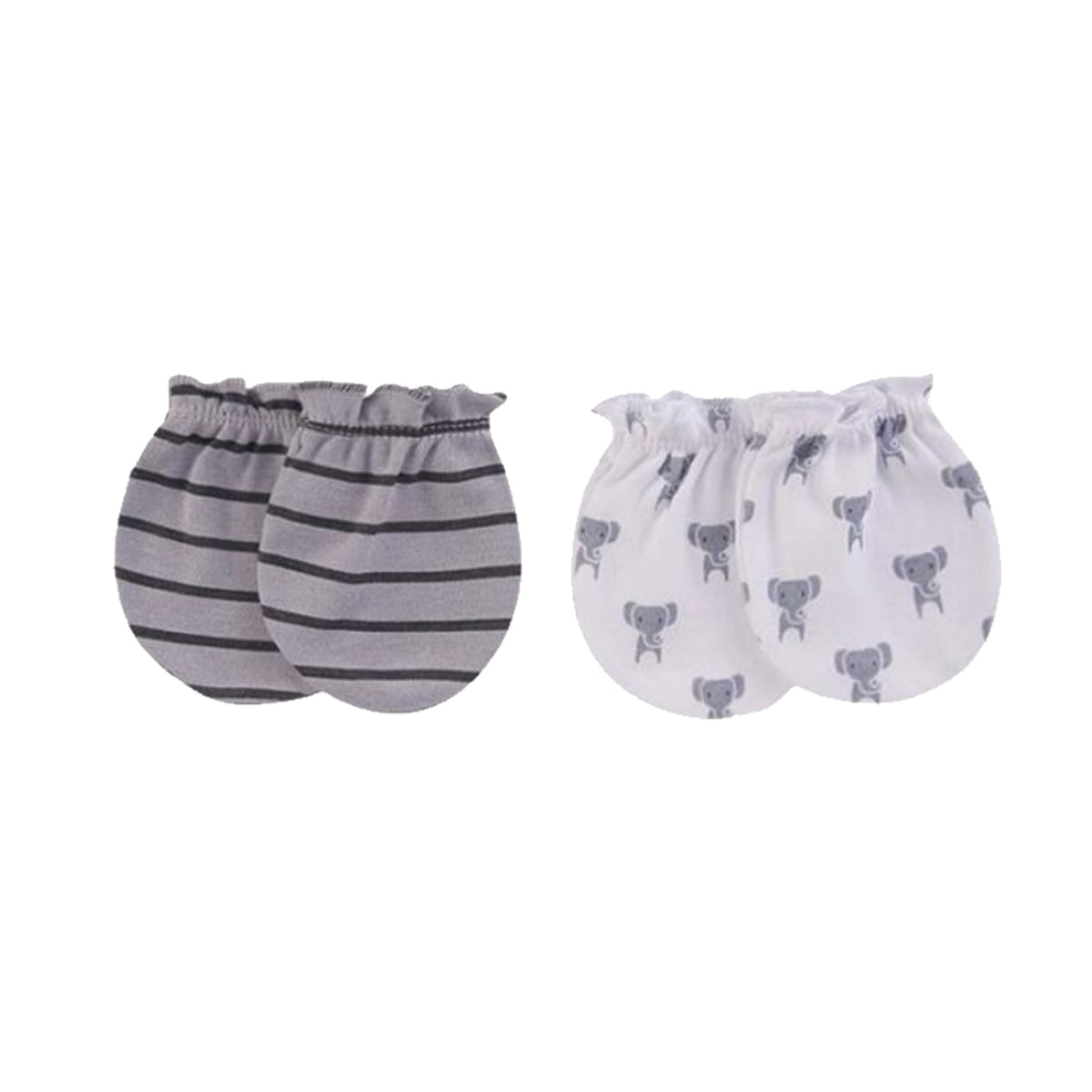 Hudson Baby 2 Pairs Scratch Mittens Set (100% Cotton)