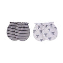 Hudson Baby 2 Pairs Scratch Mittens Set (100% Cotton)