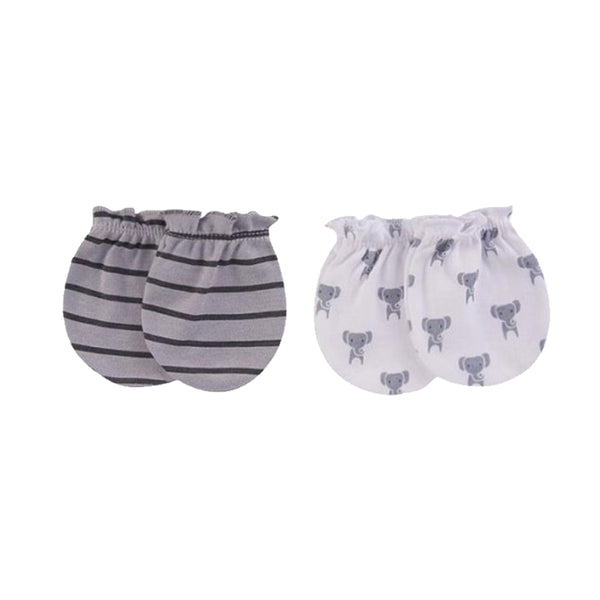 Hudson Baby 2 Pairs Scratch Mittens Set (100% Cotton)