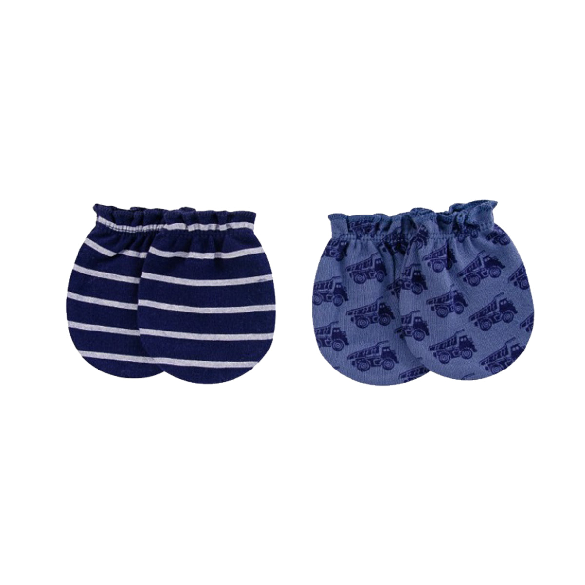 Hudson Baby 2 Pairs Scratch Mittens Set (100% Cotton)