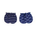 Hudson Baby 2 Pairs Scratch Mittens Set (100% Cotton)