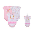 Hudson Baby 3pcs Bodysuit Short Sleeve Set (0-3m/3-6m/6-9m/9-12m)-3