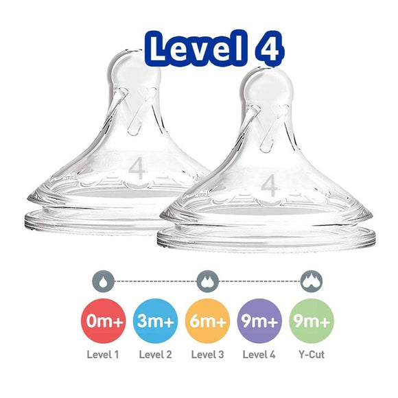 Dr Brown's Wide-Neck Silicone Options+ Replacement Nipple 2pcs