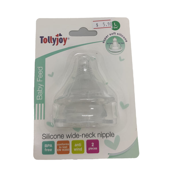 Tollyjoy Silicone Wide Neck Nipple (2pcs)