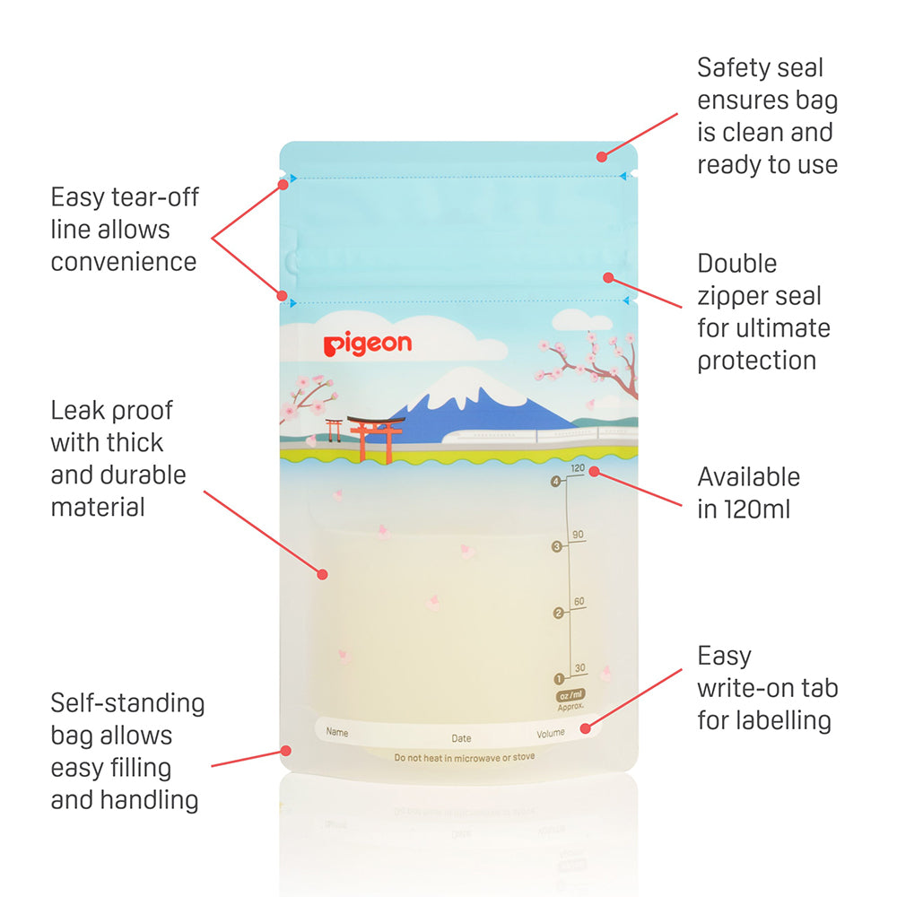 Pigeon Breastmilk Storage Bags Holidays 120ml (25 Bags/Box)