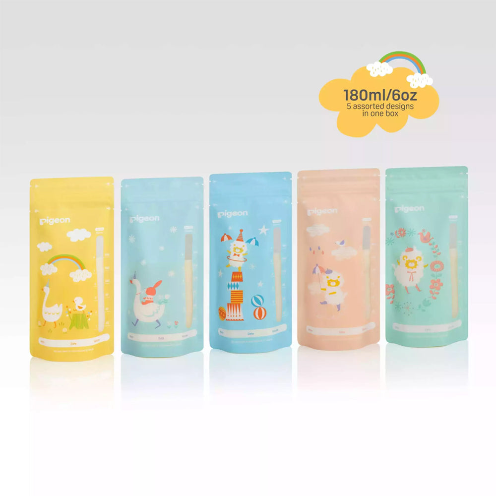 Pigeon Breastmilk Storage Bags Animals 180ml (25Bags/Box)