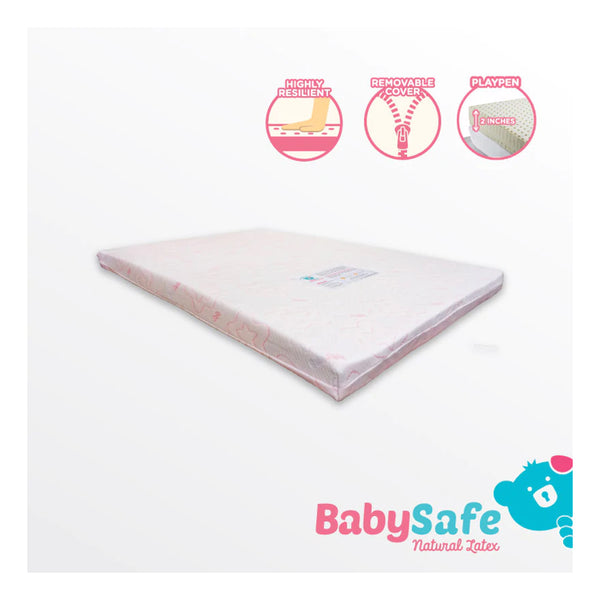 BabySafe Baby Cot Latex Mattress with Cover Case