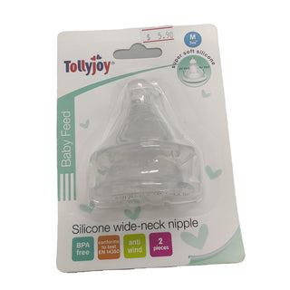 Tollyjoy Silicone Wide Neck Nipple  (2pcs)