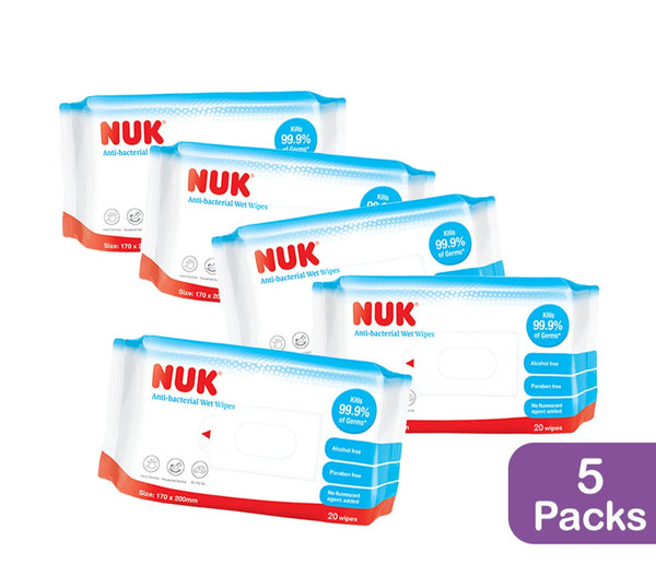 NUK Ultra Dry Comfort+ Breast Padsx2Boxes + Nipple Wipesx3Boxes + Anti-bacterial Wet Wipesx5Packs FREE NUK White Bag Bundle (Promo)