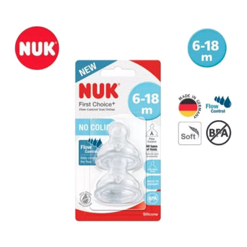 NUK Premium Choice+ Flow Control Silicone Teat (6-18M) - 0
