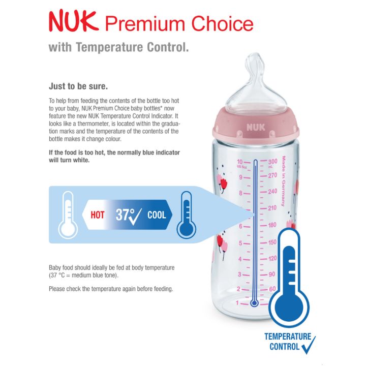 NUK Premium Choice PP 150ml Mickey/ Minnie Mouse Temperature Control Learner Bottle