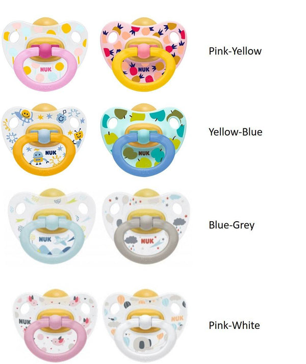 NUK Happy Kids Latex Soother 2pcs/pack - Random Design