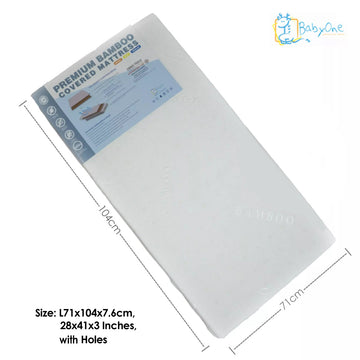 BabyOne Premium Bamboo High Density Baby Mattress Antidustmite / Antifungus / Antibacteria (Playpen / Baby Cot) - 0