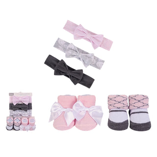 Buy damask Hudson Baby 5pcs Headband & Socks Set (0-9M)