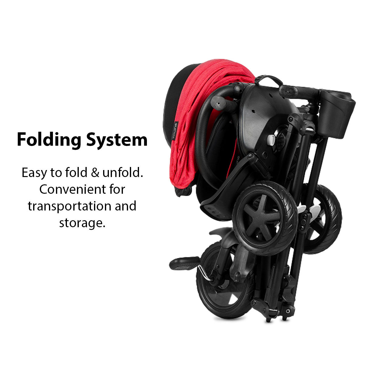 Qplay Nova Niello S700 EVA (6in1 ) Fast Folding Trike (10-36 Months)