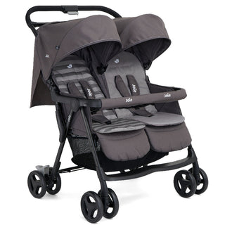 Buy dark-pewter Joie Aire Twin Stroller + Rain Cover (1-Year Warranty)