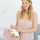 Skip Hop Nursery Style Light Up Nappy Caddy (Pink Heather)-6