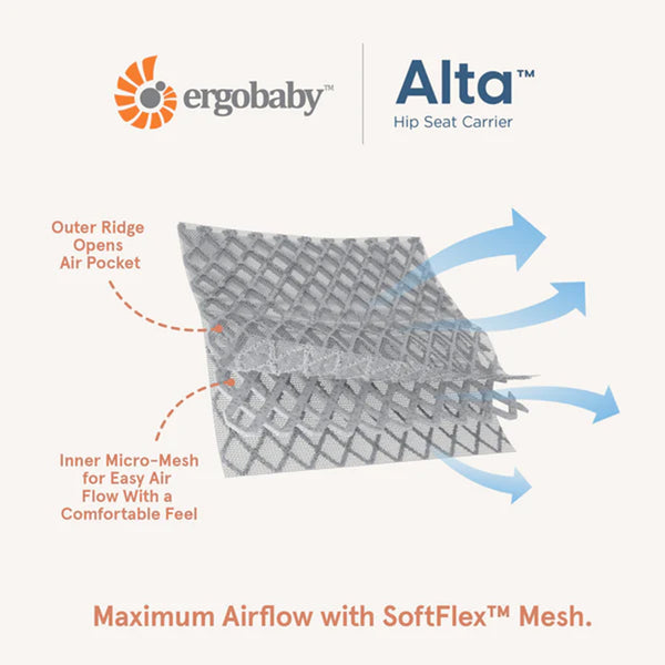 Ergobaby Alta Hip Seat Baby Carrier (SoftFlex™ Mesh)